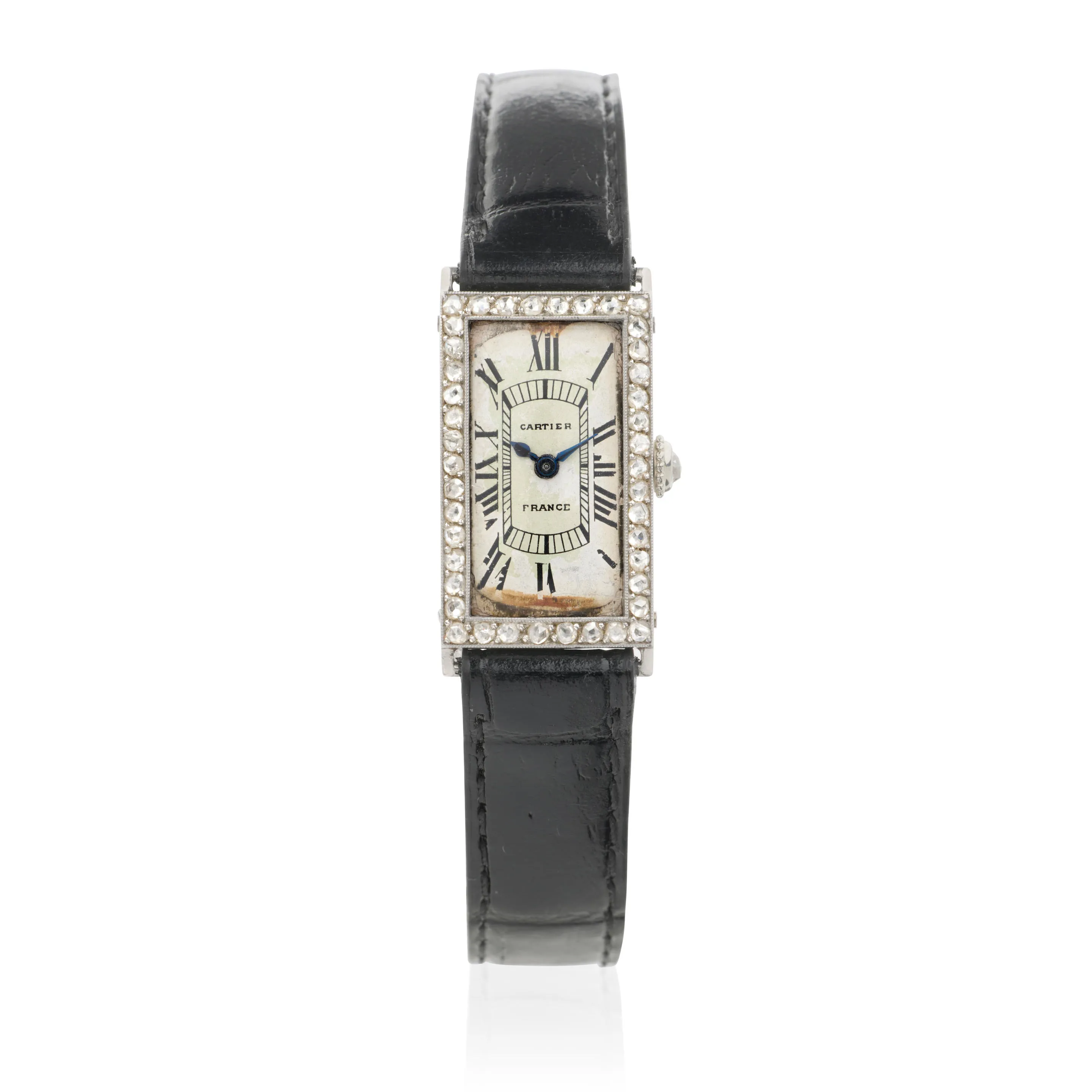 Cartier 15mm Platinum and Diamond Silver