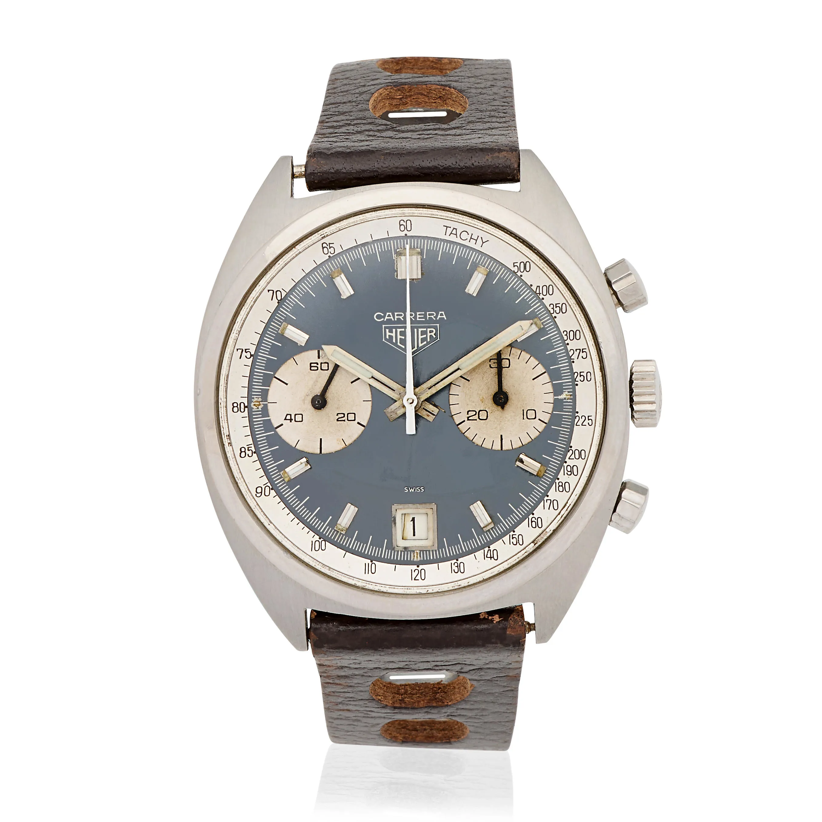 Heuer Carrera 73453 37mm Stainless steel Blue