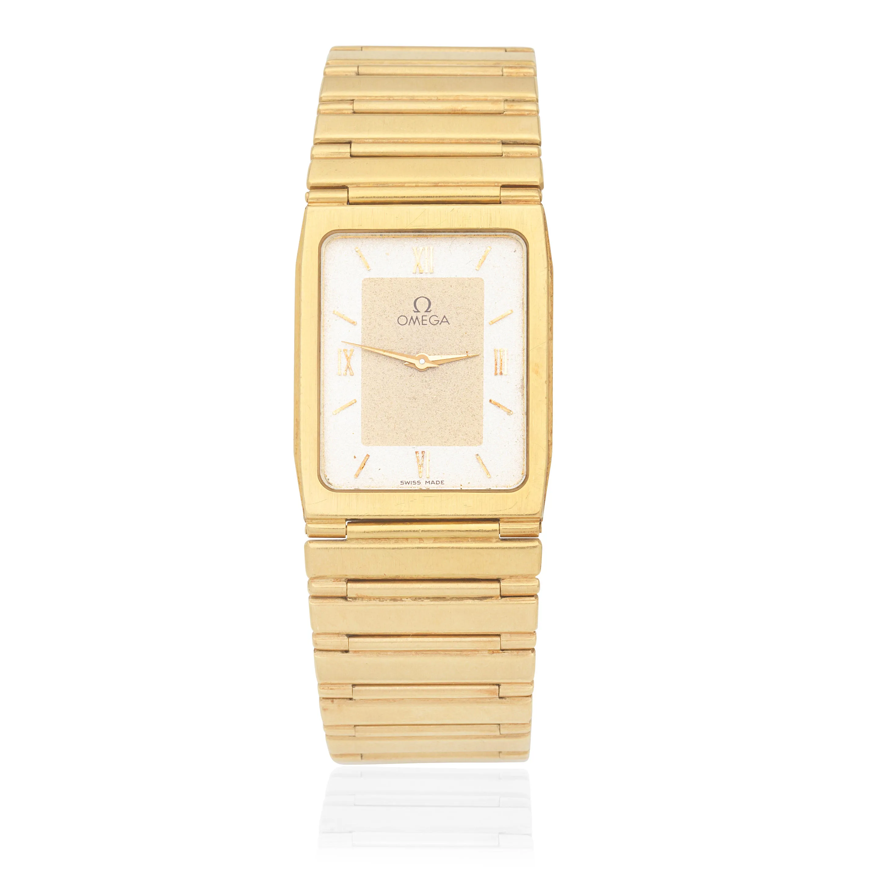 Omega 24mm 18k yellow gold Silver