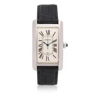 Cartier Tank Américaine 1741 18k white gold Silver