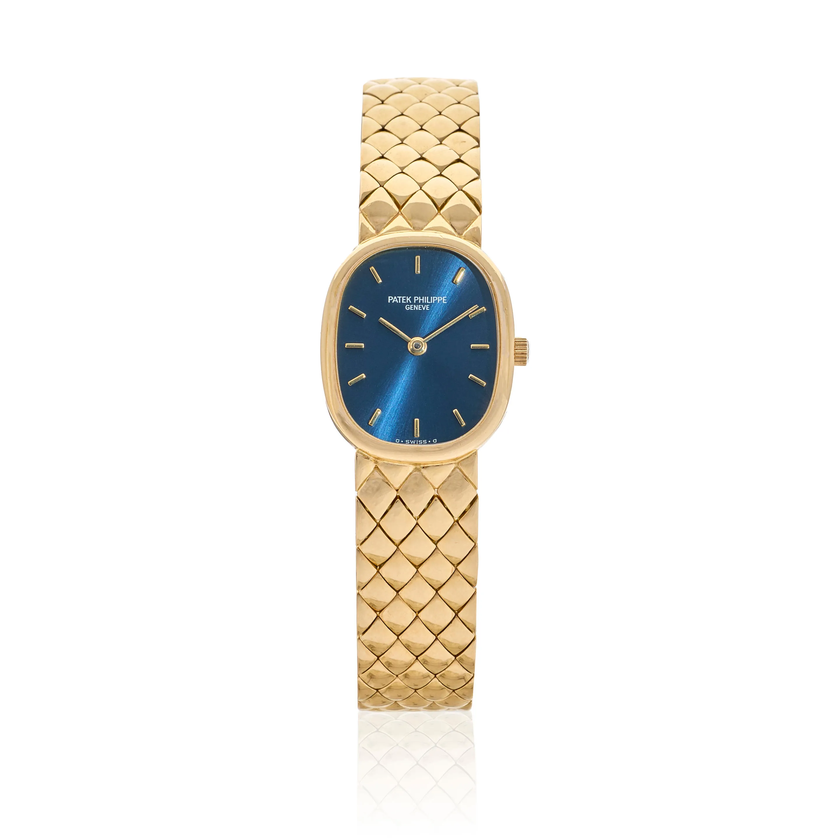 Patek Philippe Ellipse 4764/011 20mm 18k yellow gold Blue