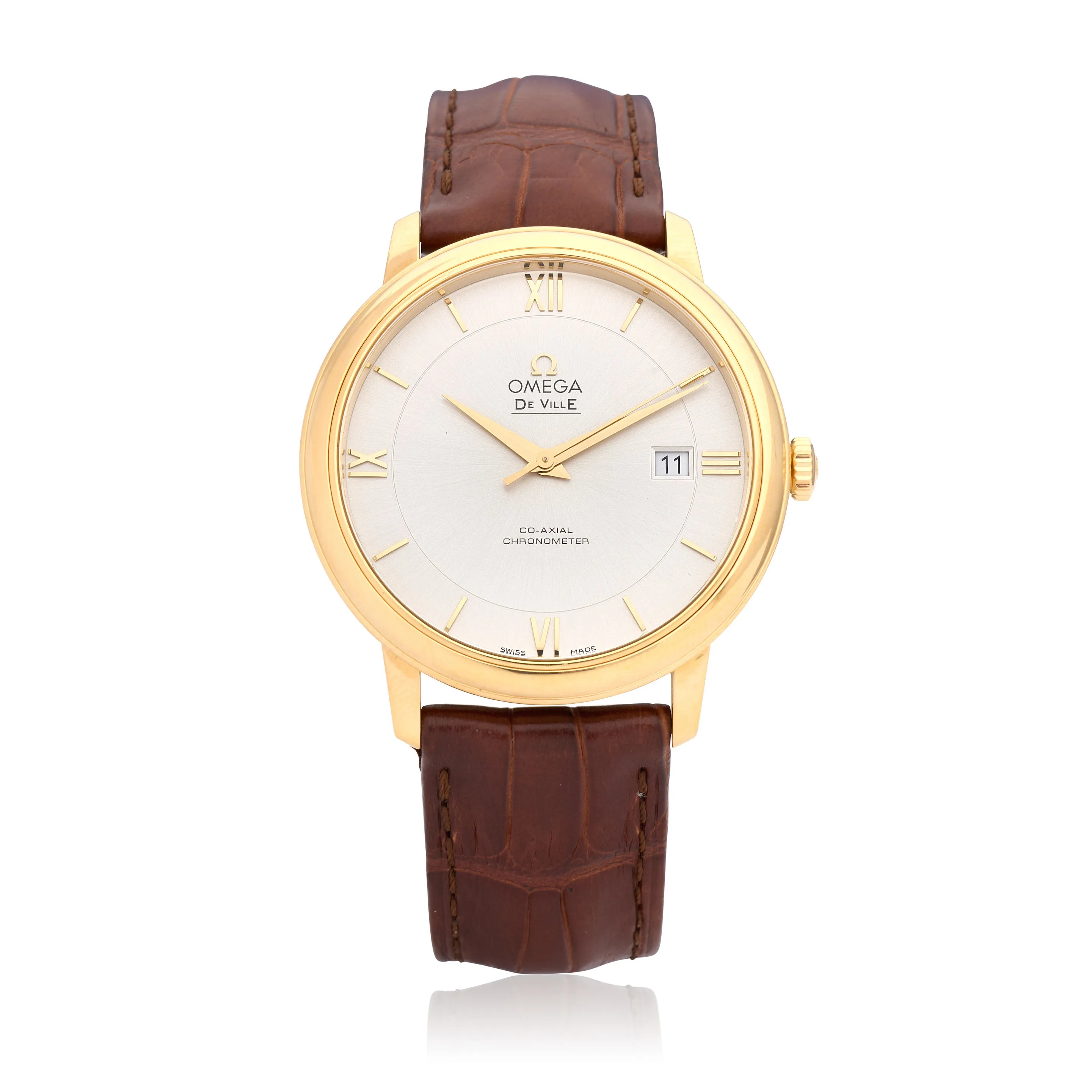 Omega De Ville 168 2082 39mm 18k yellow gold Silver