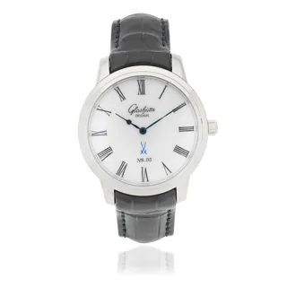 Glashütte Senator Meissen 18k white gold White