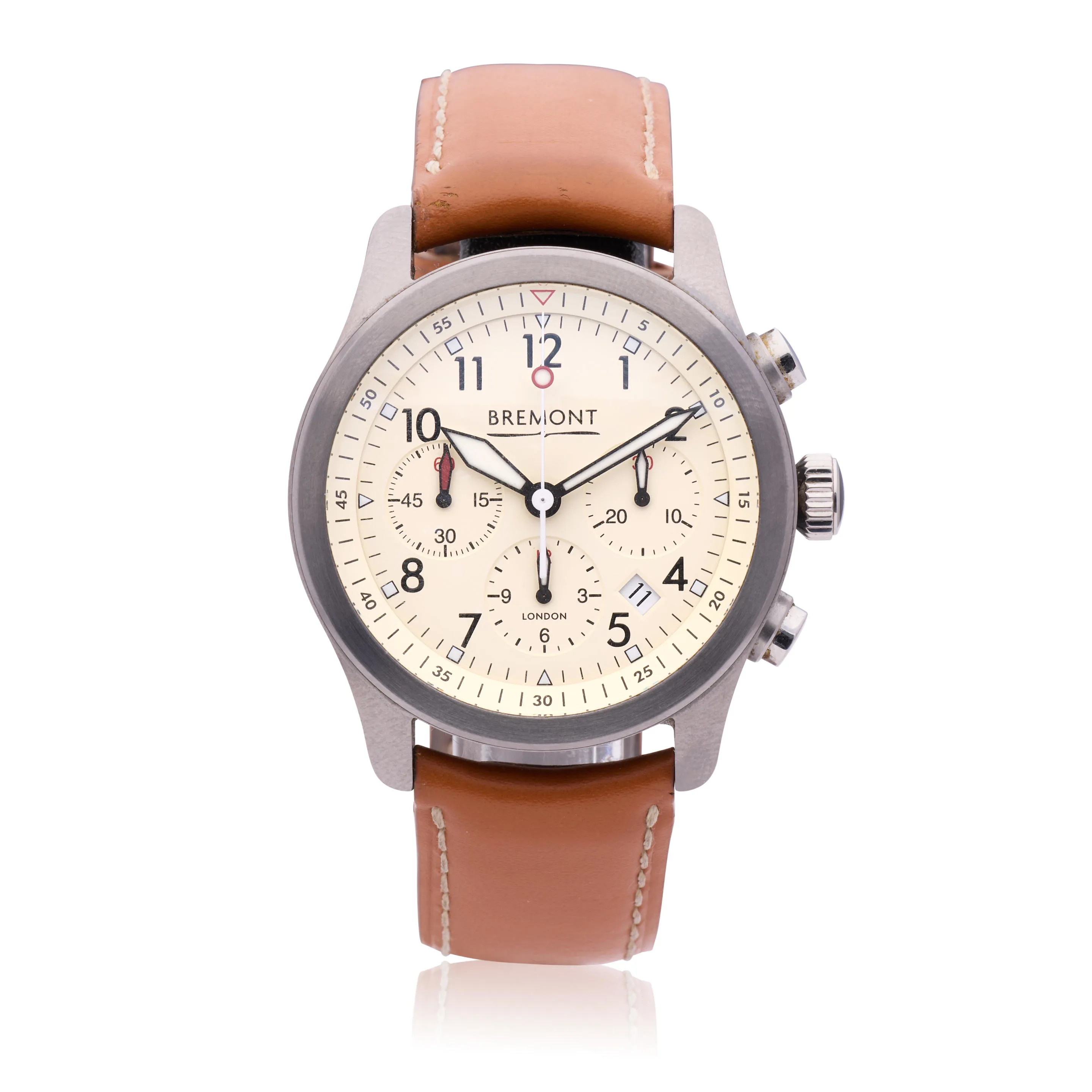 Bremont 43mm Stainless steel Cream