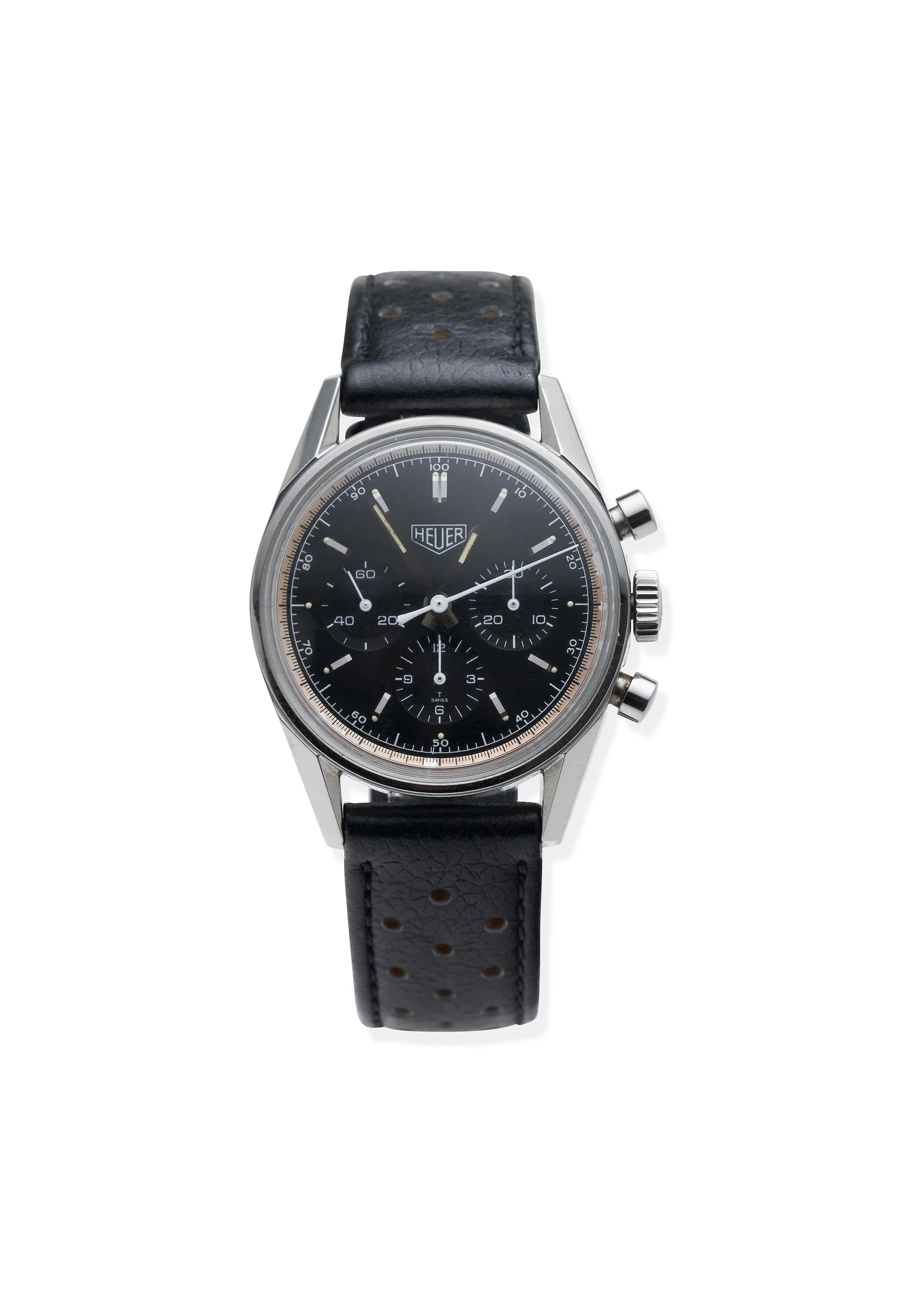 Heuer Carrera CS 3111 35mm Stainless steel Black