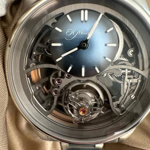 H. Moser & Cie. Pioneer Tourbillon 3811-1200 43mm Stainless steel Blue 13