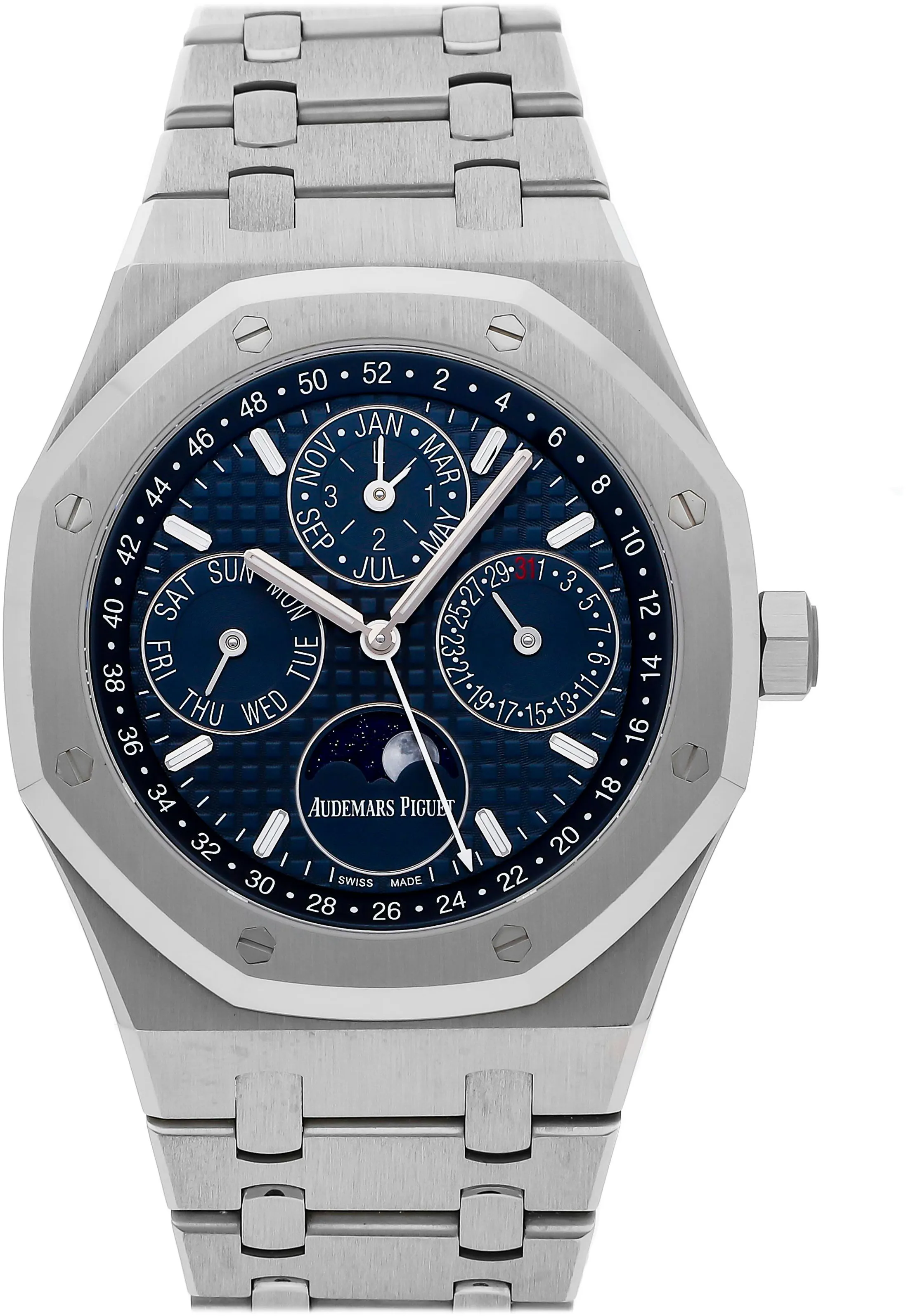 Audemars Piguet Royal Oak Perpetual Calendar 26574ST.OO.1220ST.02 41mm Stainless steel Blue