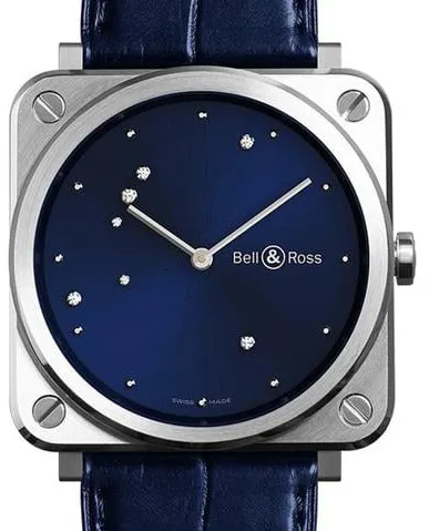 Bell & Ross Instruments BRS-EA-ST/SCR 39mm Stainless steel Blue