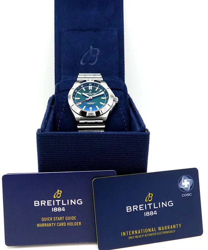 Breitling Chronomat A32398101L1A1 40mm Stainless steel Green 7