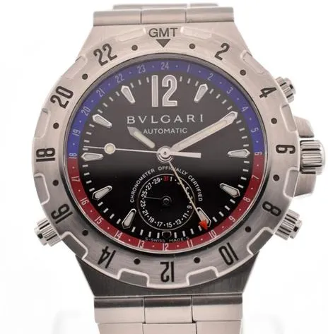 Bulgari Diagono GMT40S 40mm Stainless steel Black