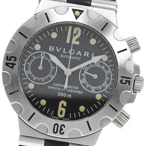 Bulgari Diagono SCB38S 38mm Stainless steel Black