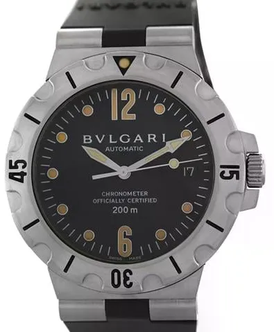 Bulgari Diagono SD 38 S 38mm Stainless steel Black