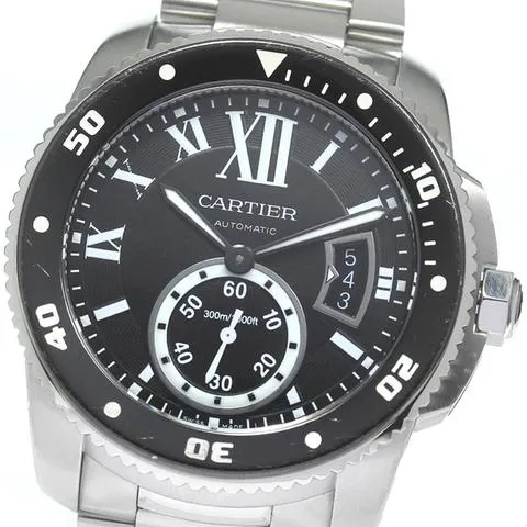 Cartier Calibre de Cartier W7100056 43mm Stainless steel Black