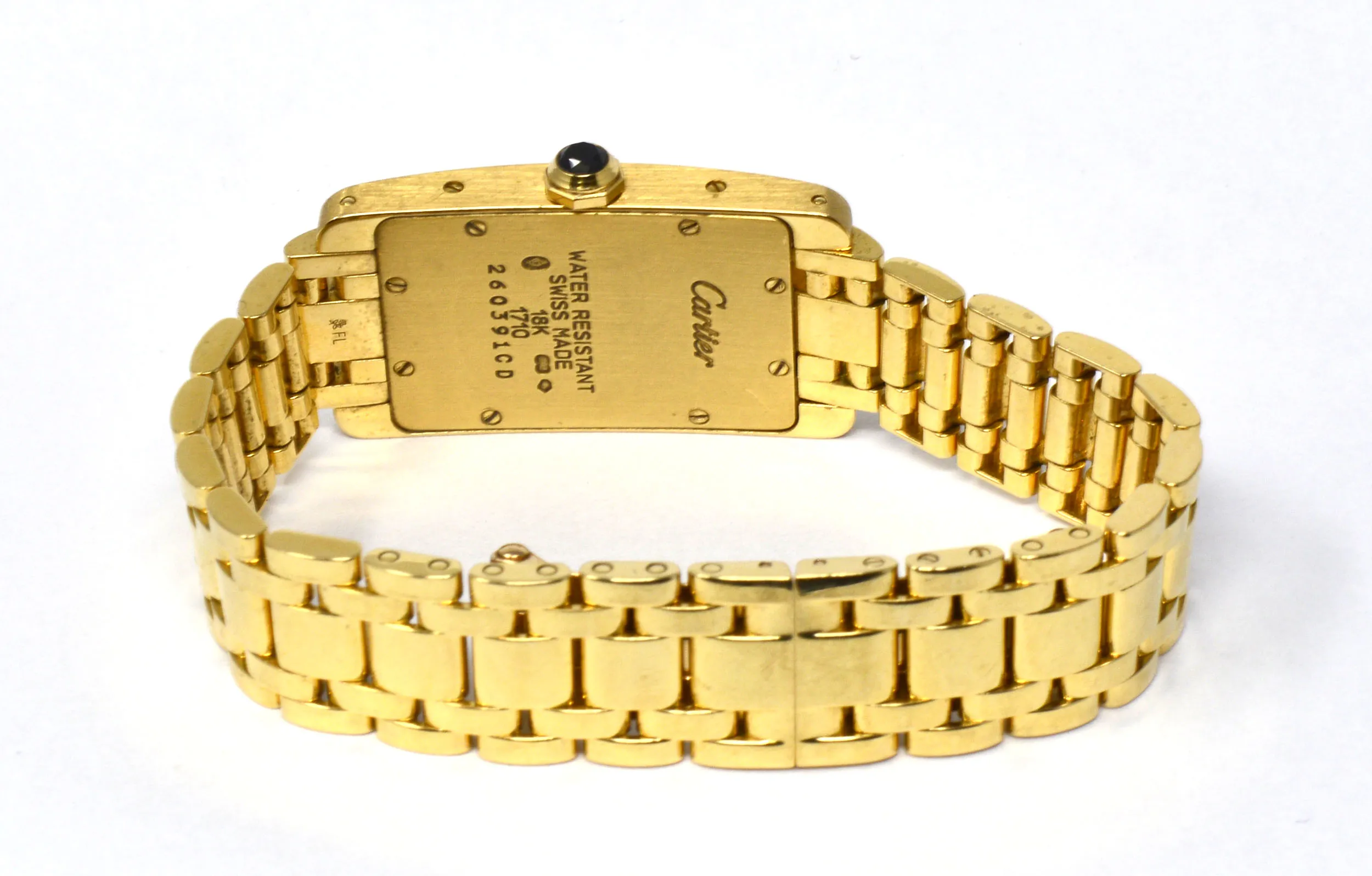 Cartier Tank Américaine W26015K2 35mm 18k yellow gold Ivory 4