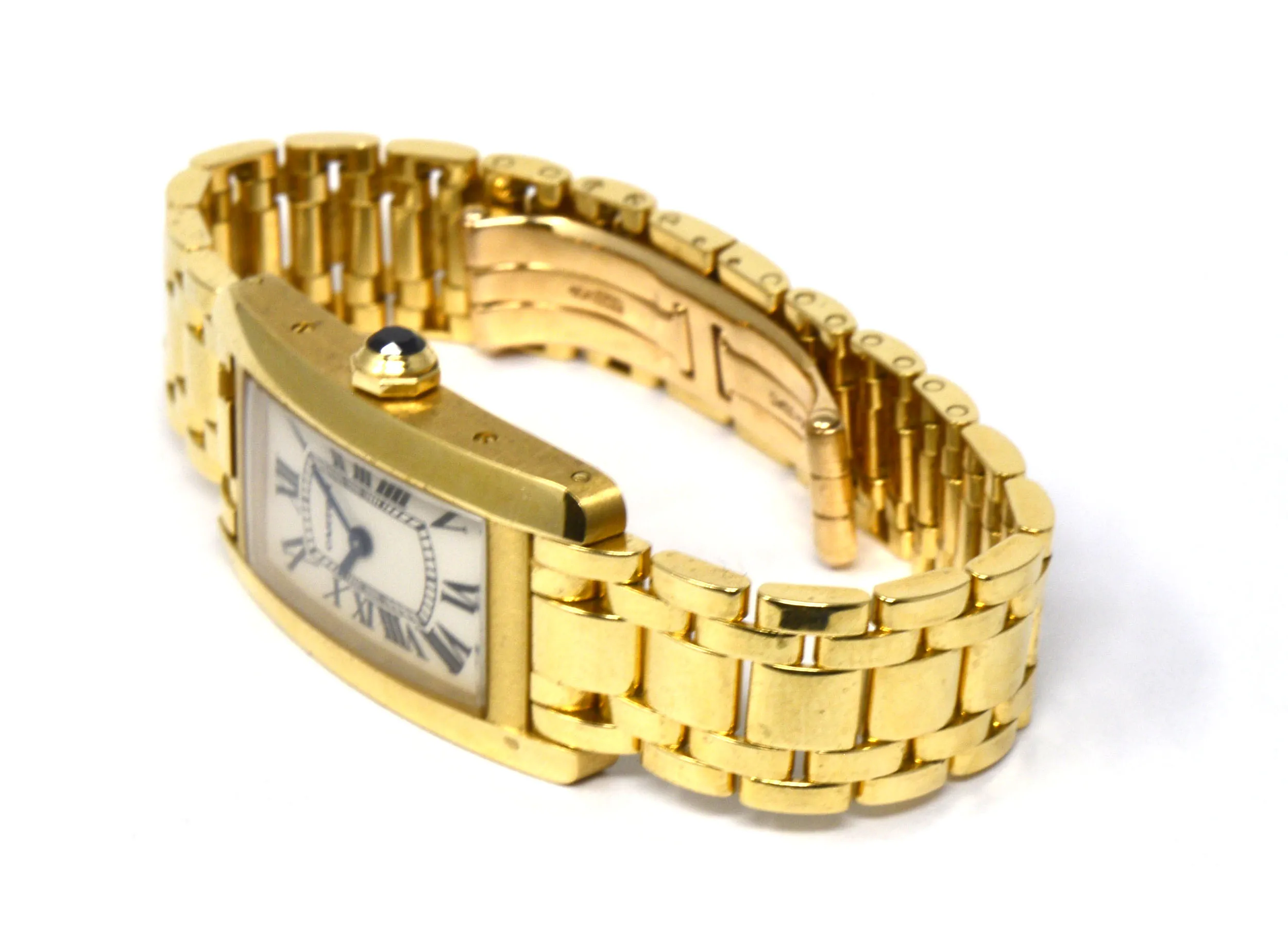 Cartier Tank Américaine W26015K2 35mm 18k yellow gold Ivory 5