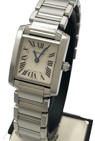 Cartier Tank Française W51008Q3 25mm Stainless White 12