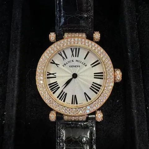 Franck Muller 3900 QZ R D2 39mm Rose gold Silver