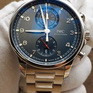 IWC Portugieser IW390701 Stainless steel Blue