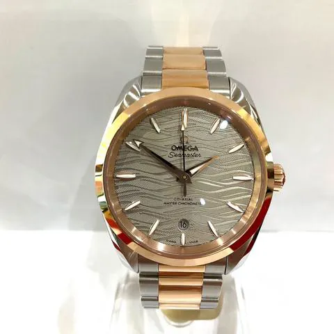 Omega Aqua Terra 220.20.38.20.06.001 38mm Yellow gold and Stainless steel Gray 2