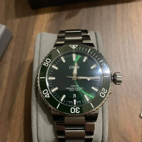 Oris Aquis Date 01 733 7730 4157-07 8 24 05PEB 43.5mm Stainless steel Green 6