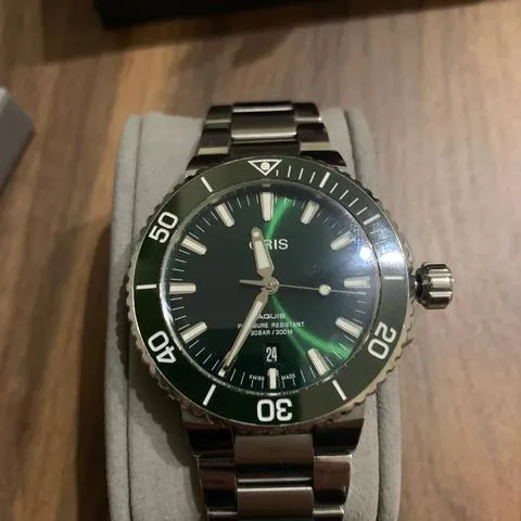 Oris Aquis Date 01 733 7730 4157-07 8 24 05PEB 43.5mm Stainless steel Green 7