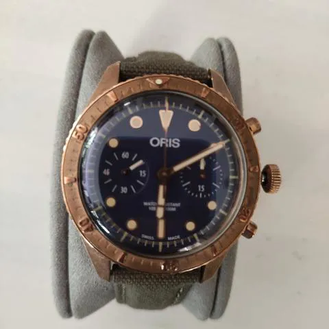 Oris Carl Brashear 01 771 7744 3185-Set LS 43mm Blue 16