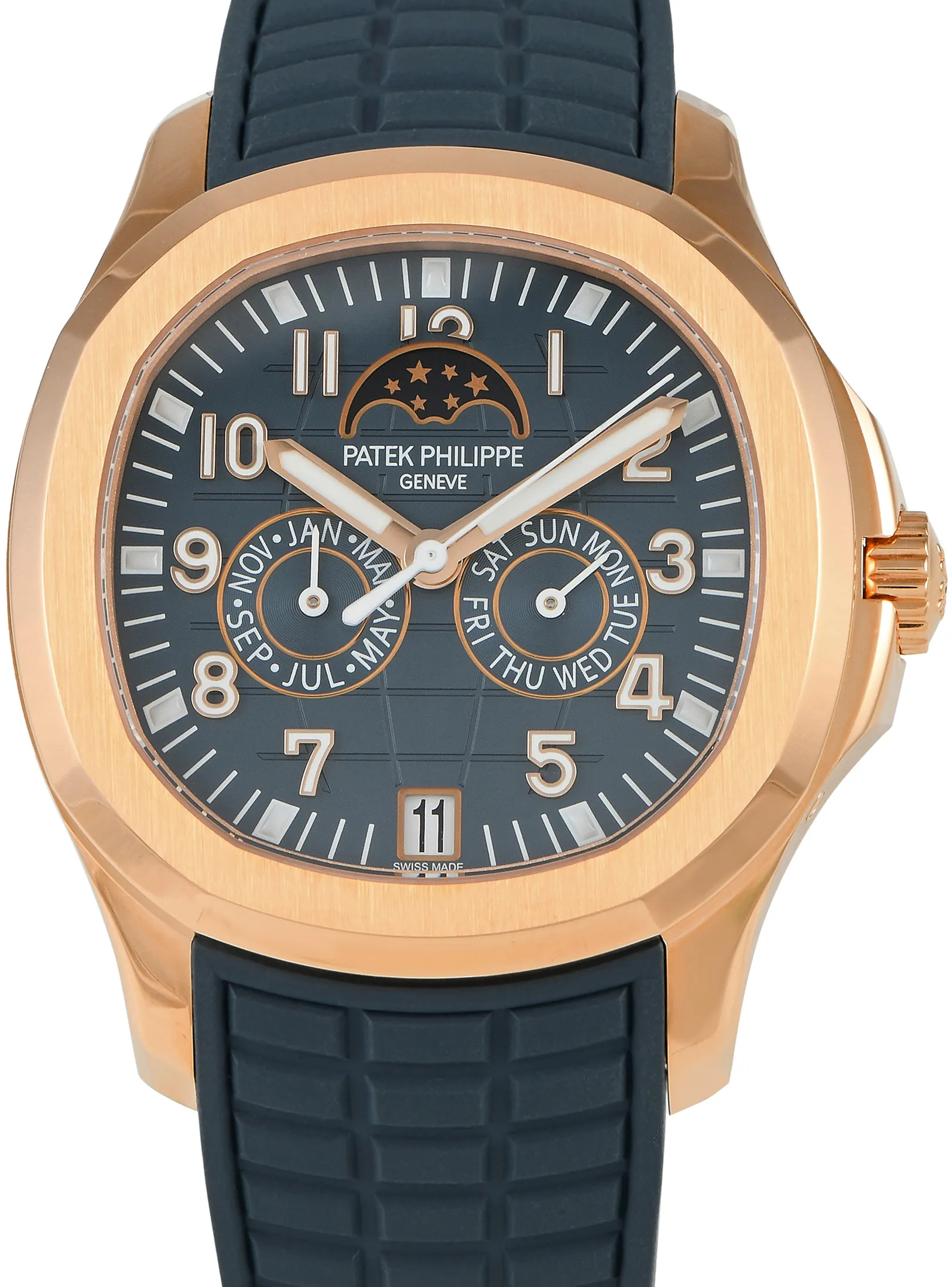 Patek Philippe Aquanaut 5261R-001 40mm Rose gold and 18k rose gold Blue