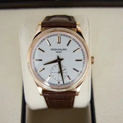 Patek Philippe Calatrava 6119R-001 39mm Rose gold Silver