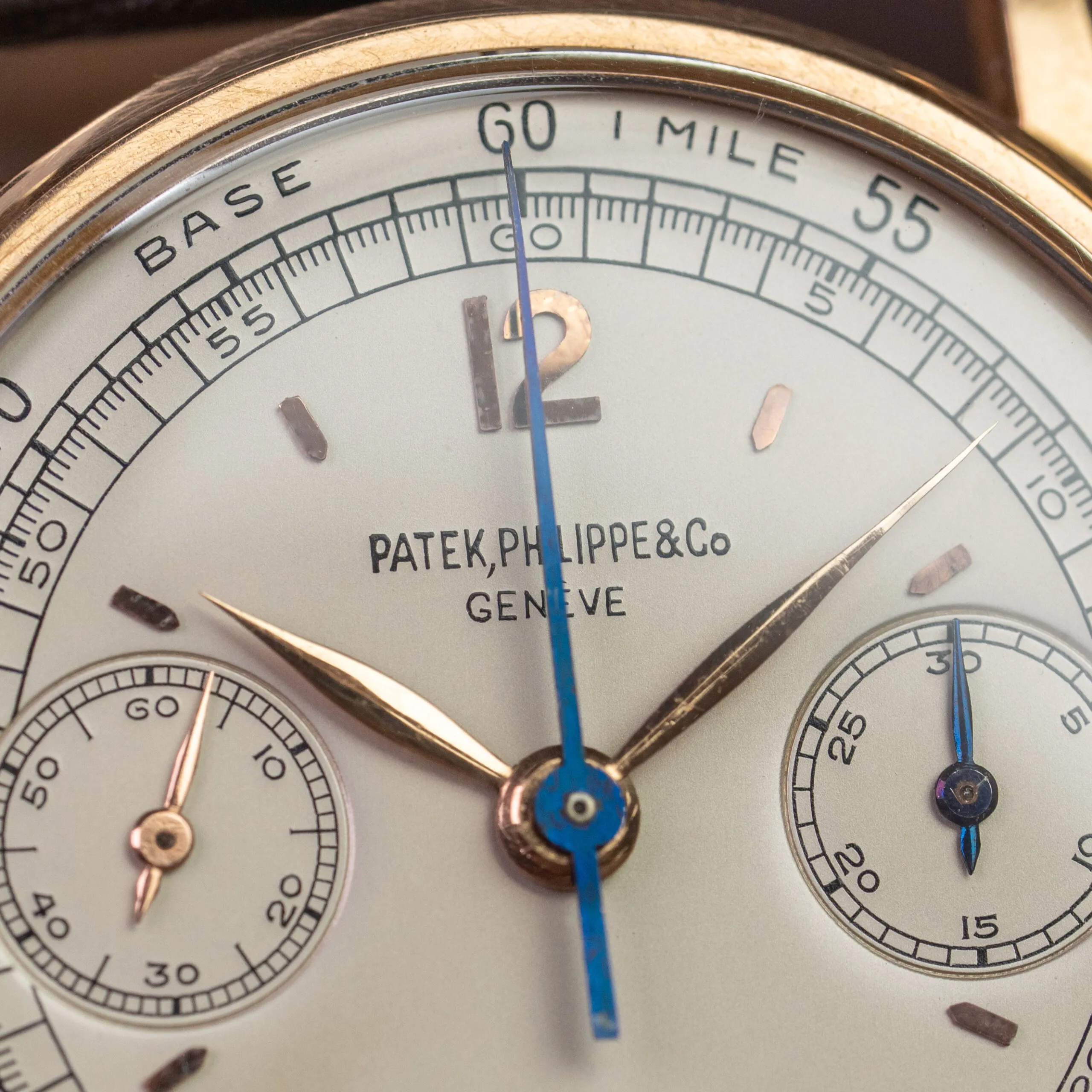 Patek Philippe Chronograph 130 33mm Rose gold and 18k rose gold Cream 3