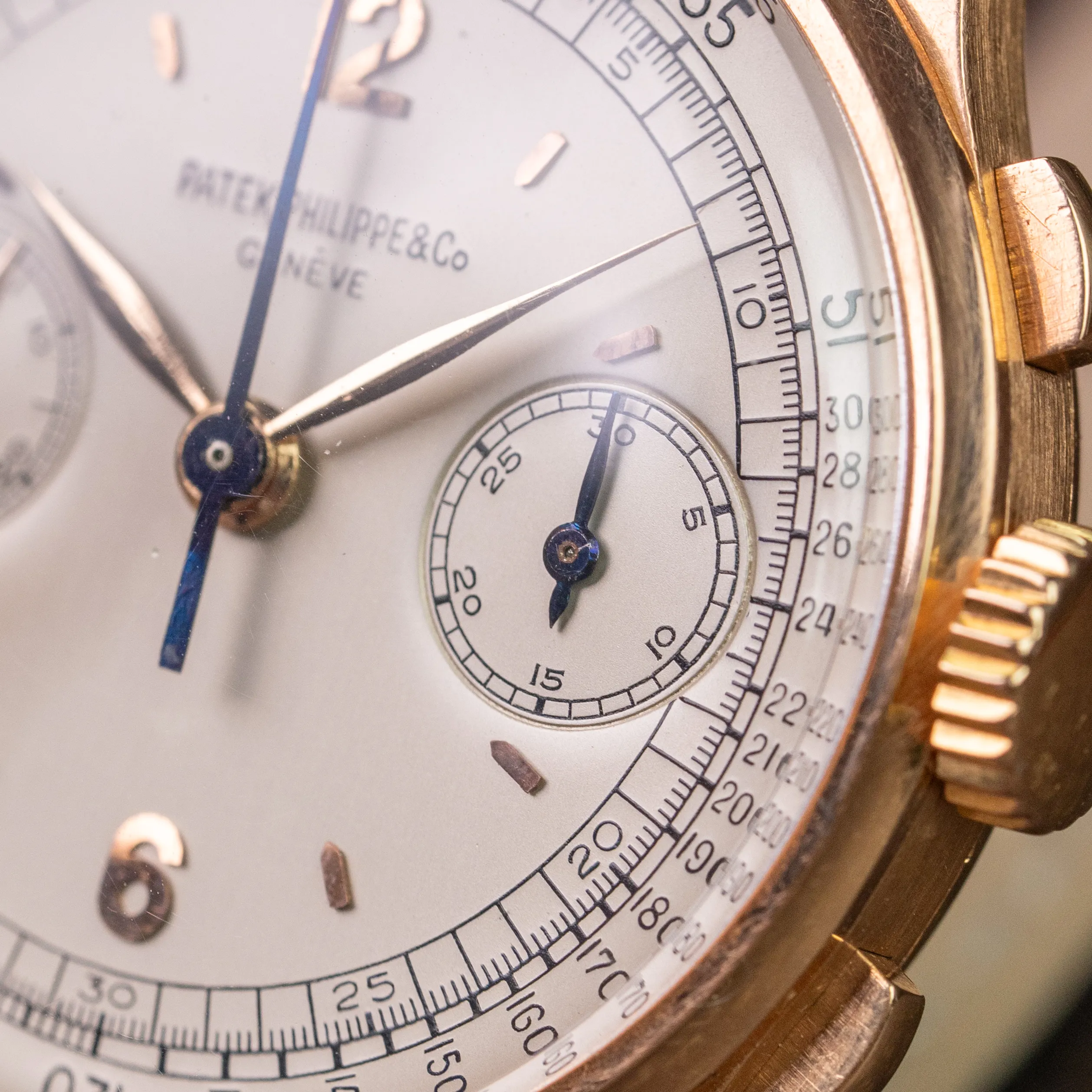 Patek Philippe Chronograph 130 33mm Rose gold and 18k rose gold Cream 4