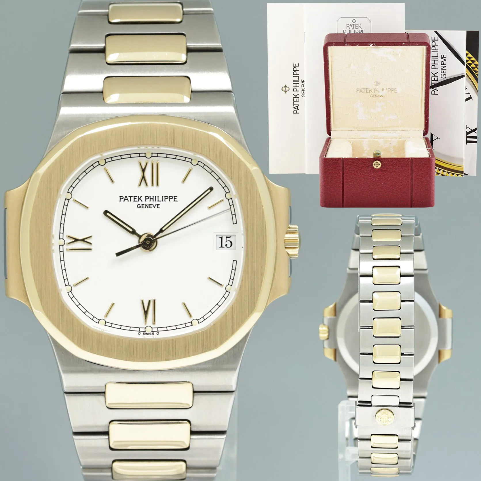 Patek Philippe Nautilus 3800 37mm Yellow gold and Stainless steel White