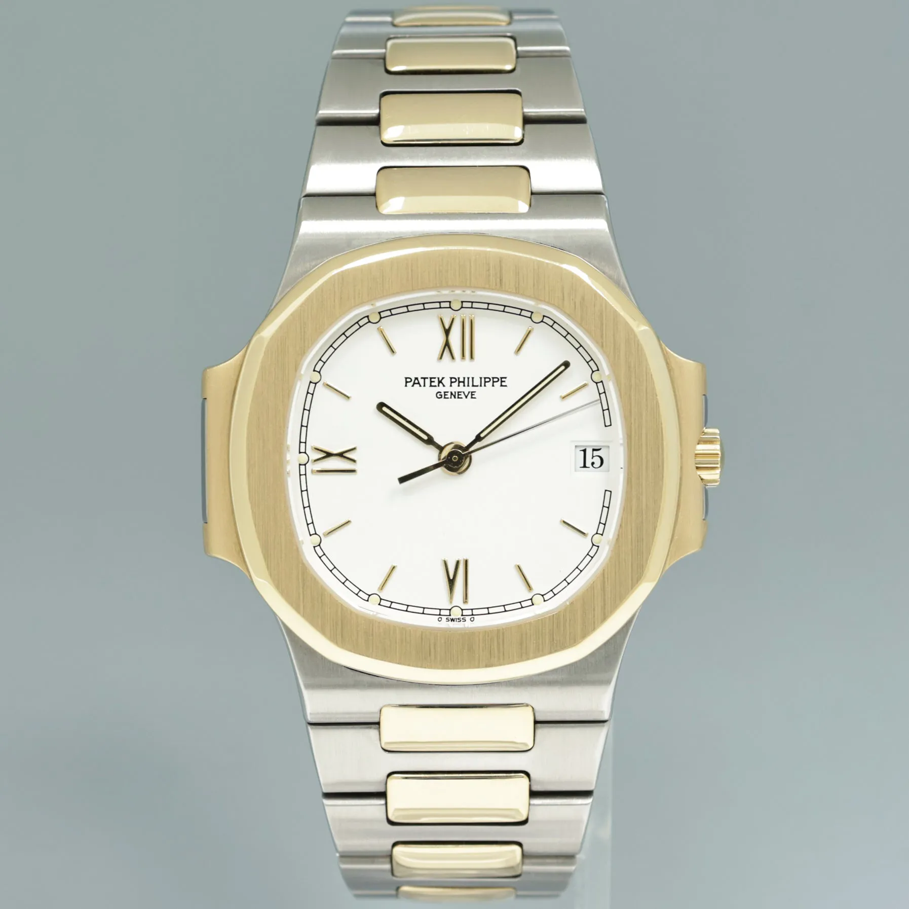 Patek Philippe Nautilus 3800 37mm Yellow gold and Stainless steel White 1