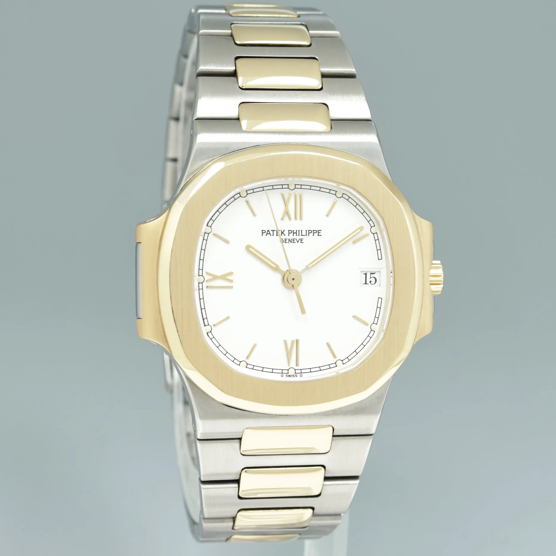 Patek Philippe Nautilus 3800 37mm Yellow gold and Stainless steel White 2