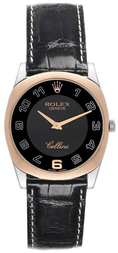 Rolex Cellini 4233/9 33mm Rose gold Black