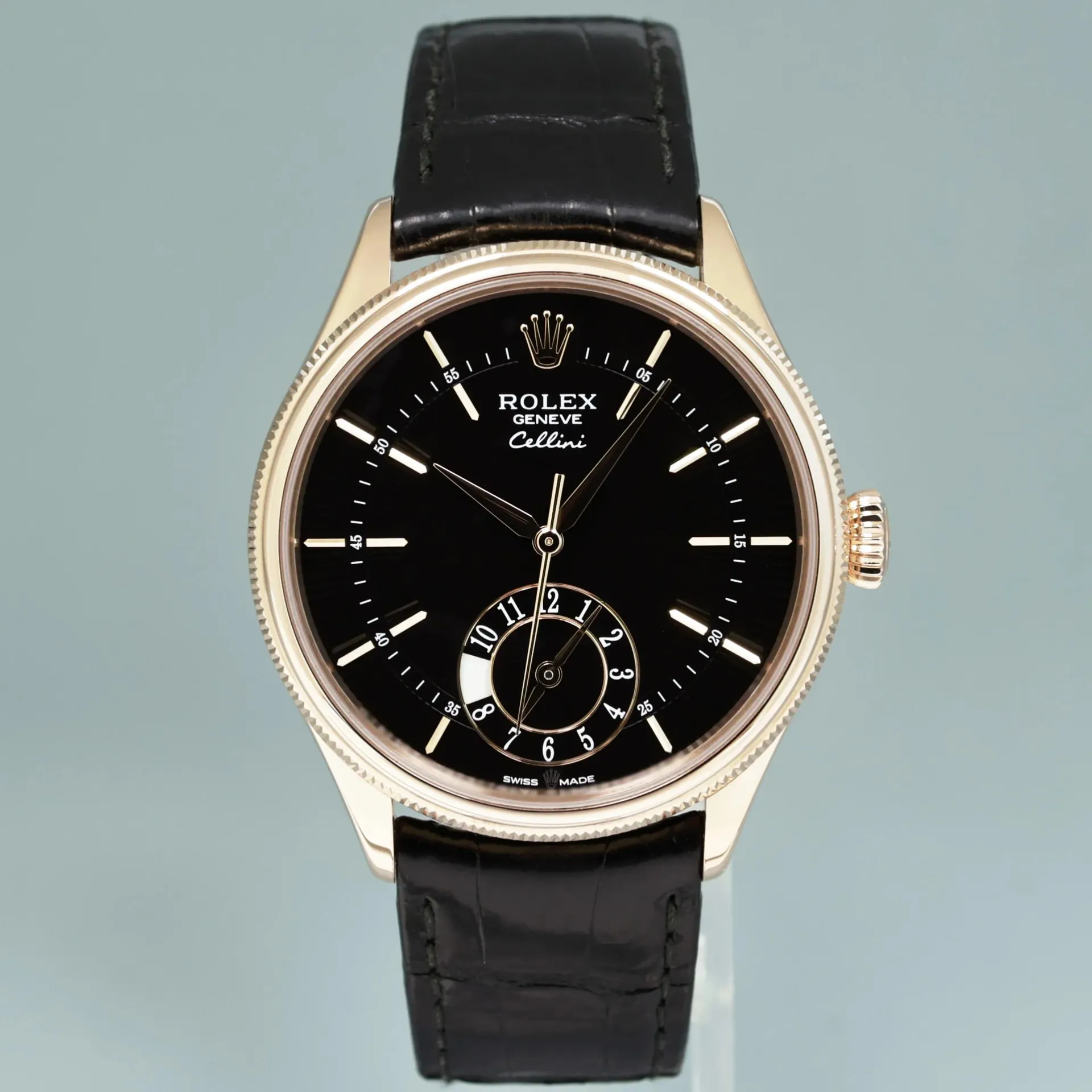 Rolex Cellini 50525-0010 39mm Rose gold Black