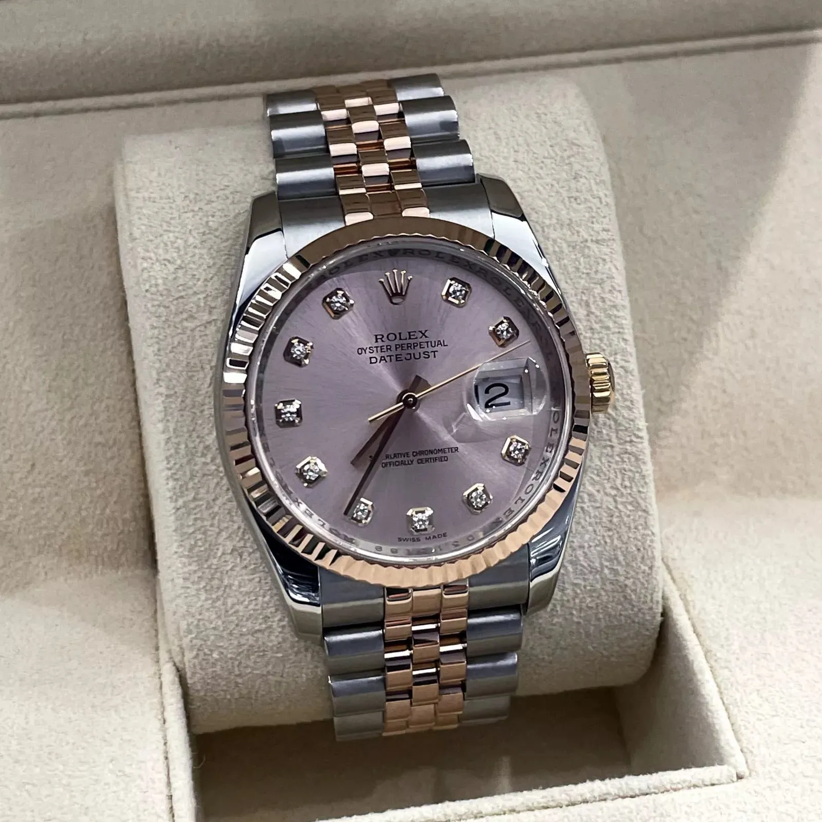 Rolex Datejust 36 116231-0057 36mm Rose gold Pink