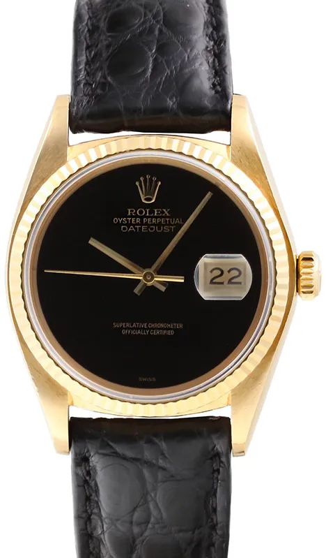 Rolex Datejust 36 16018 36mm Yellow gold Onyx