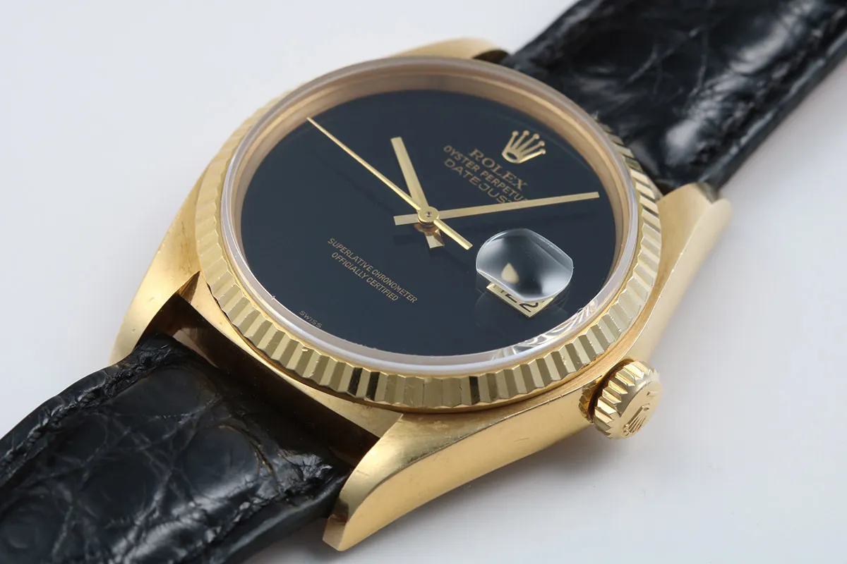 Rolex Datejust 36 16018 36mm Yellow gold Onyx 9