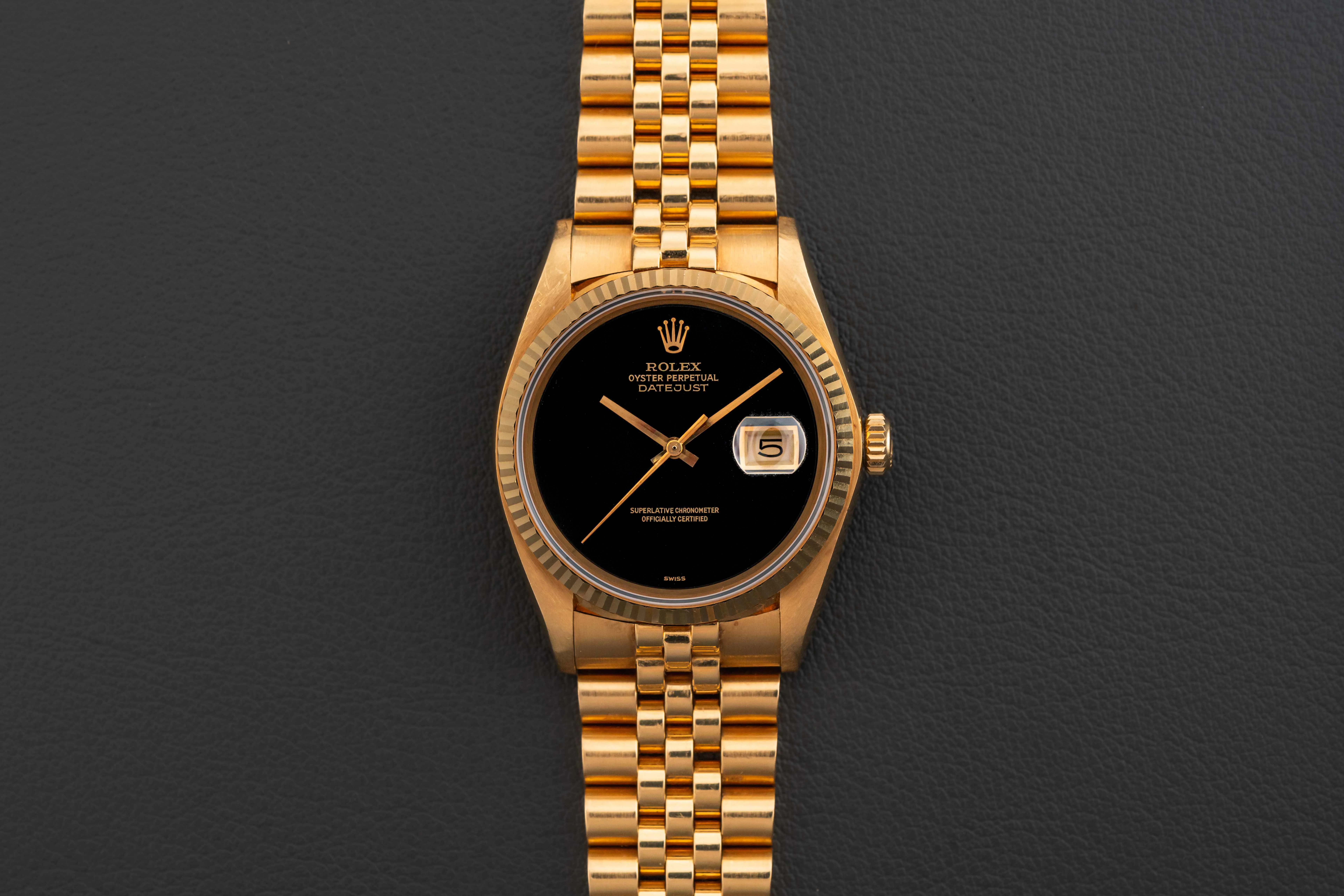 Rolex Datejust 36 16018 36mm Yellow gold Champagne