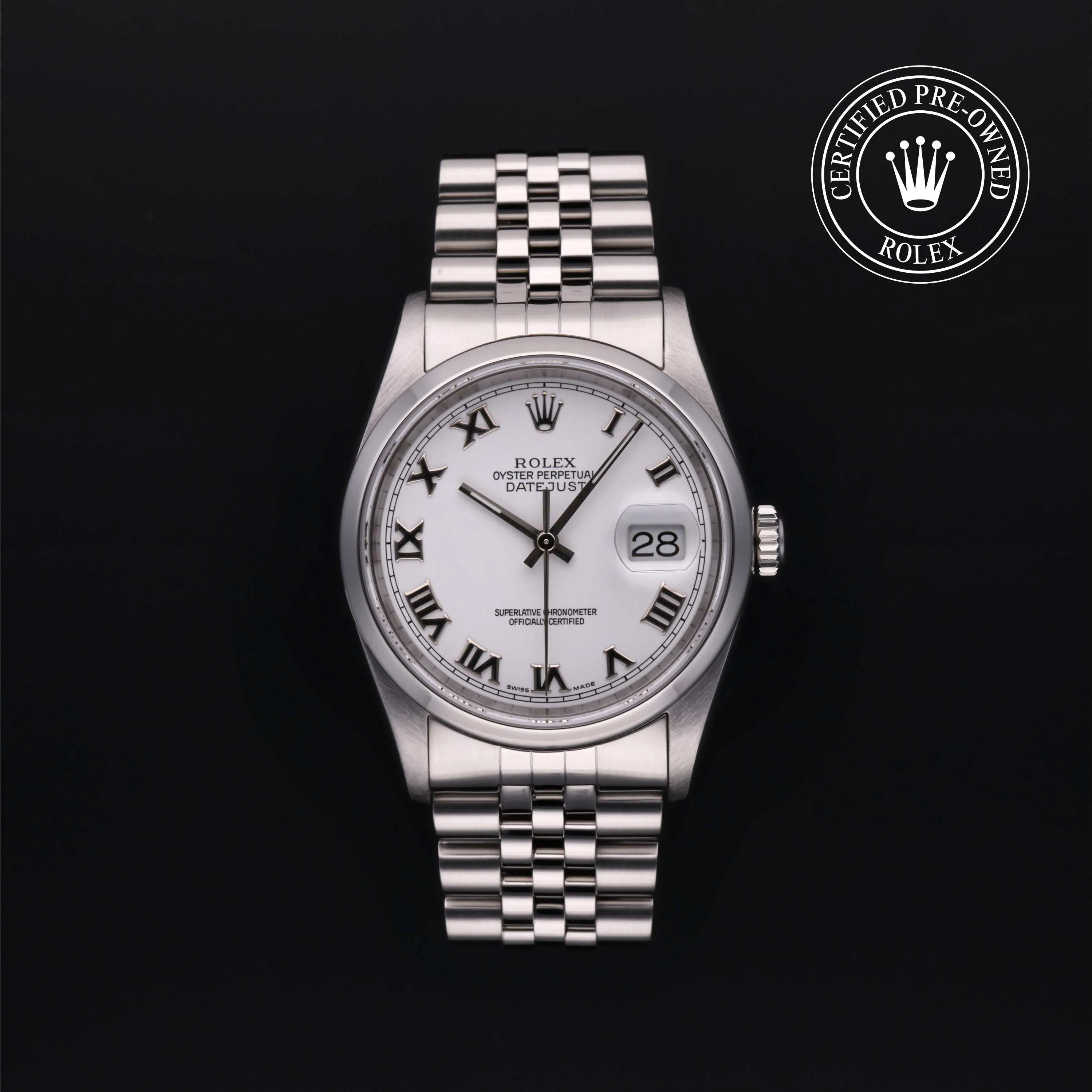 Rolex Datejust 36 16200 36mm Stainless steel White