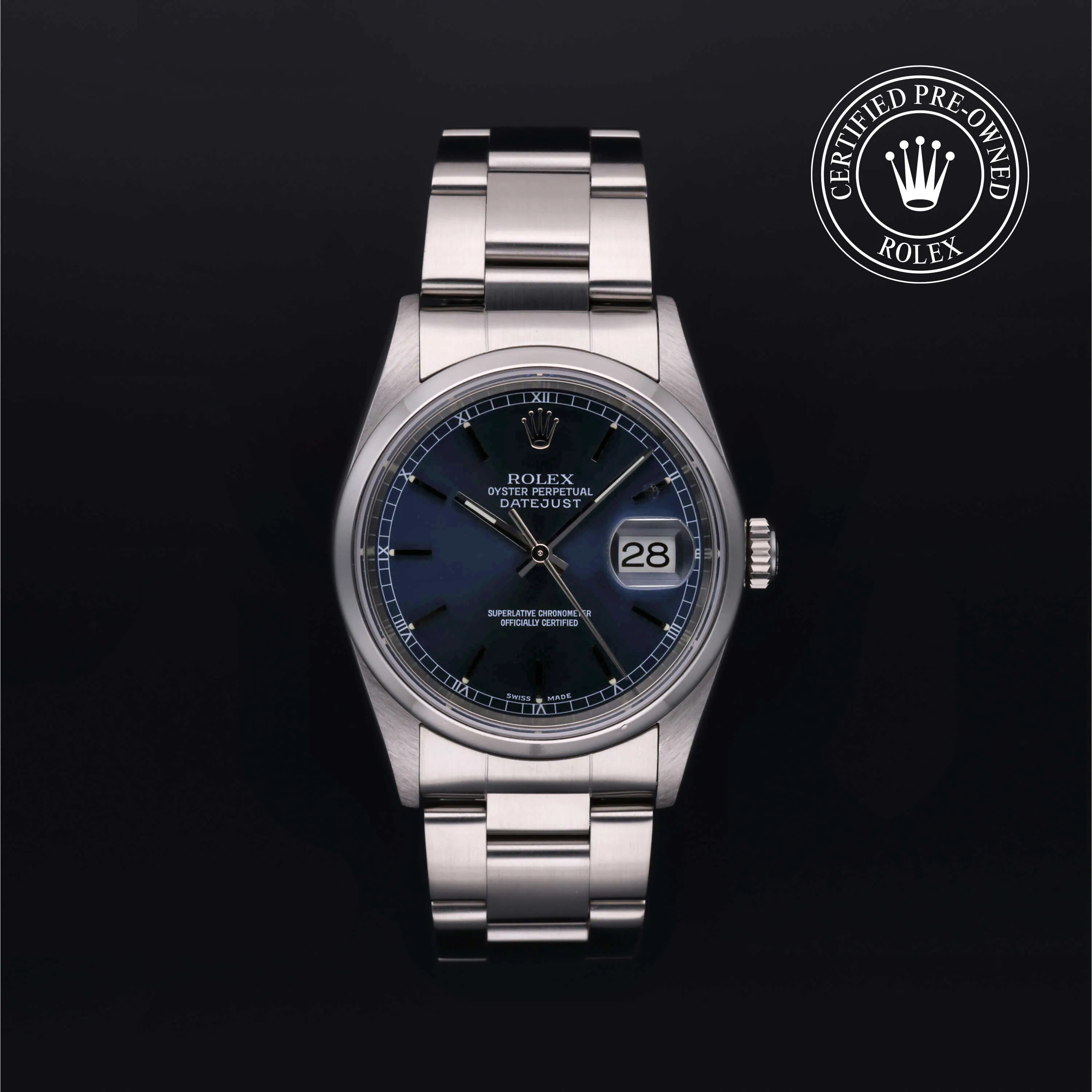 Rolex Datejust 36 16200 36mm Stainless steel Blue