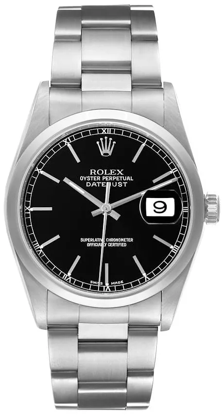 Rolex Datejust 36 16200 36mm Stainless steel Black