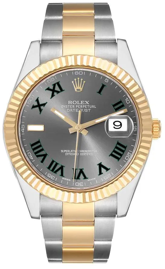 Rolex Datejust II 116333 41mm Yellow gold Gray