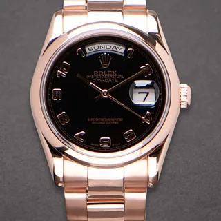 Rolex Day-Date 36 118205 36mm Rose gold Black