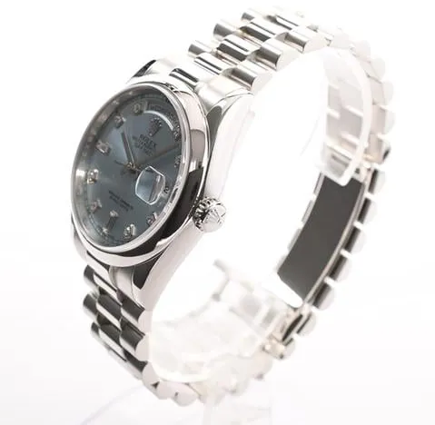 Rolex Day-Date 36 118206A 36mm Platinum Blue 1