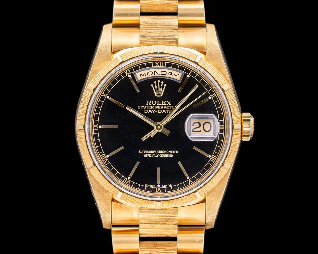 Rolex Day-Date 36 18248 36mm Yellow gold Black