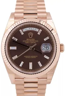 Rolex Day-Date 40 228235-0003 Rose gold Brown