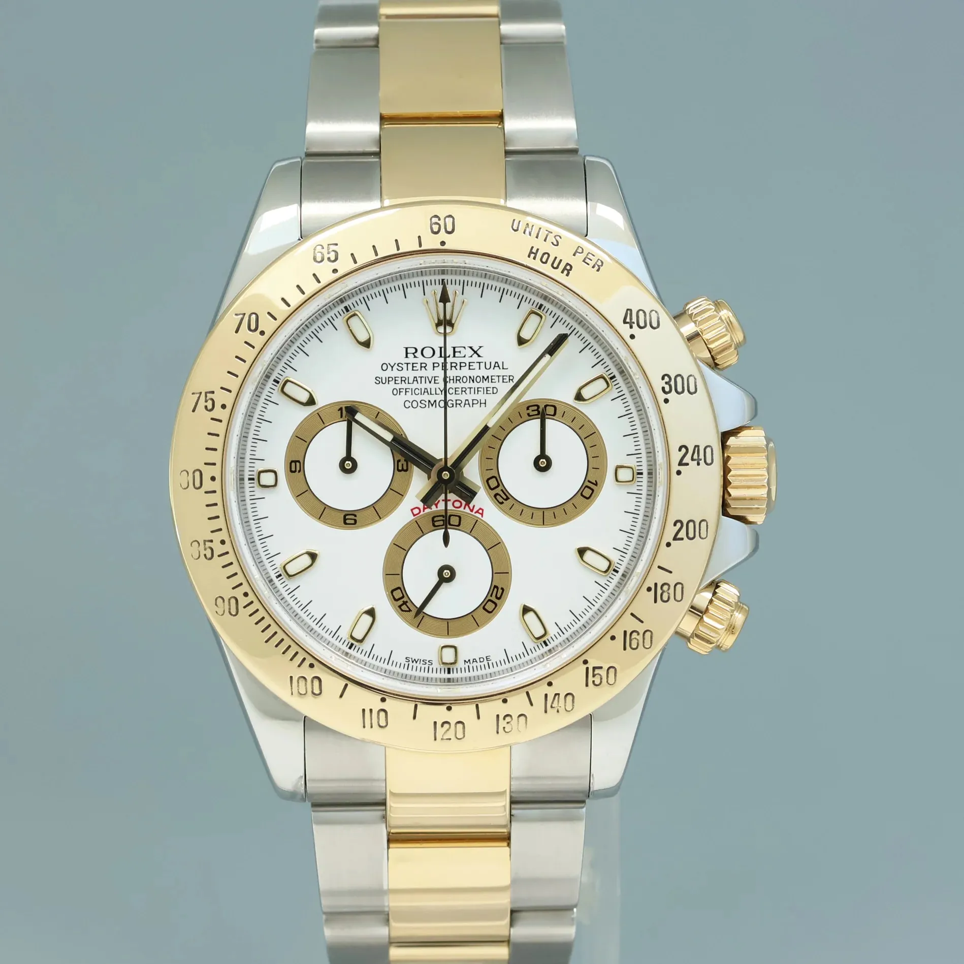 Rolex Daytona 116523-0040 40mm Yellow gold White