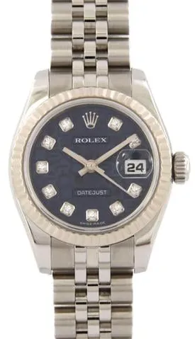 Rolex Lady-Datejust 179174G 26mm White gold Blue