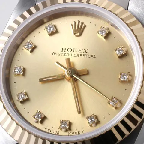 Rolex Oyster Perpetual 67193G 25mm Yellow gold and Stainless steel Champagne 5